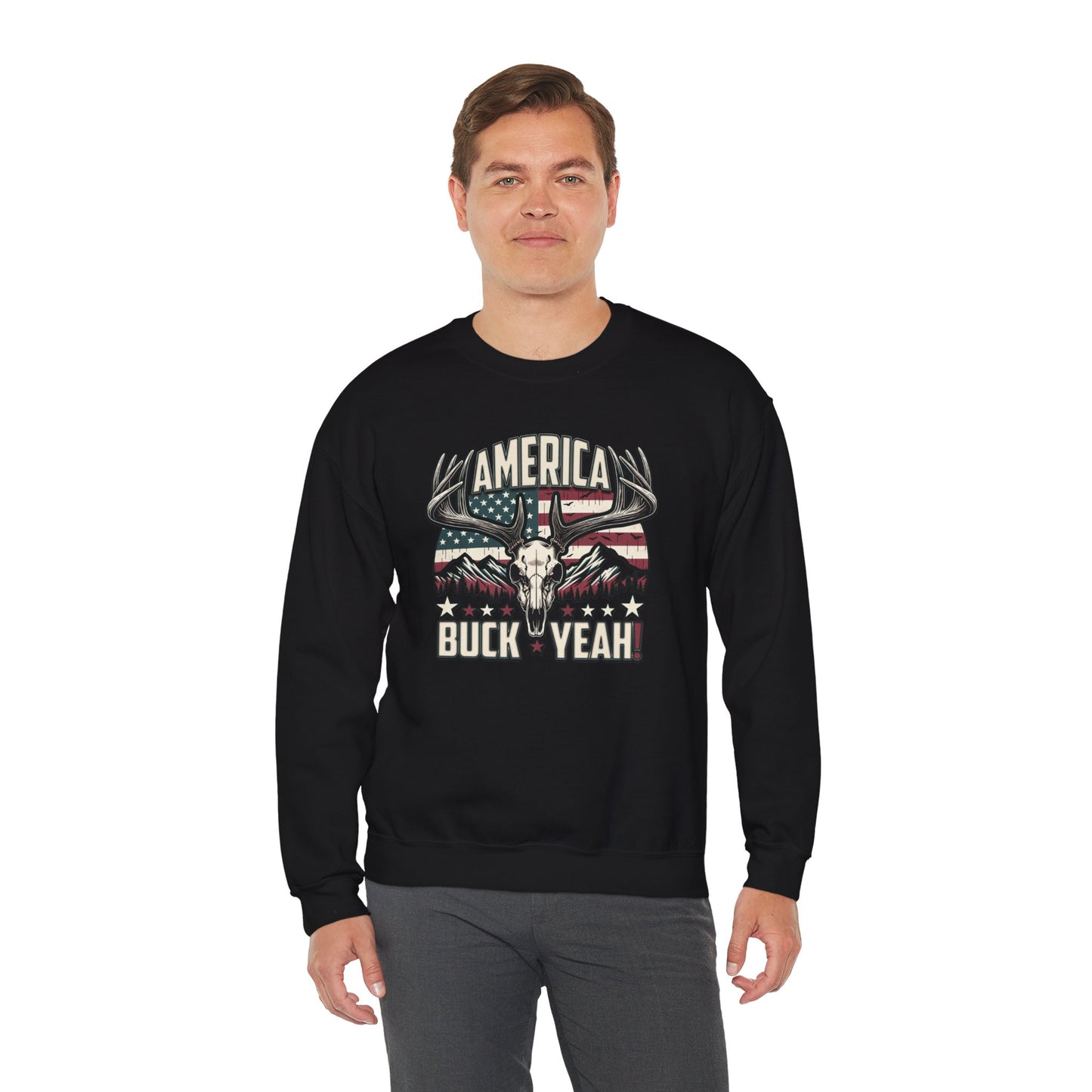 American Buck Yeah! Sweatshirt (Front Design)